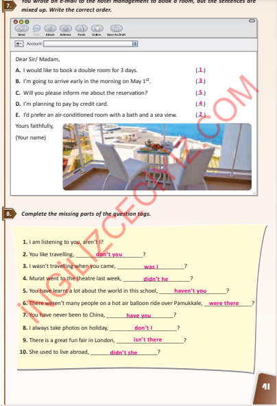 10. Sınıf Çalışma Kitabı Pasifik Yayınları İngilizce Ders Kitabı Sayfa 41 Cevapları 10. Sınıf Çalışma Kitabı Pasifik Yayınları İngilizce Ders Kitabı Sayfa 41 Cevapları