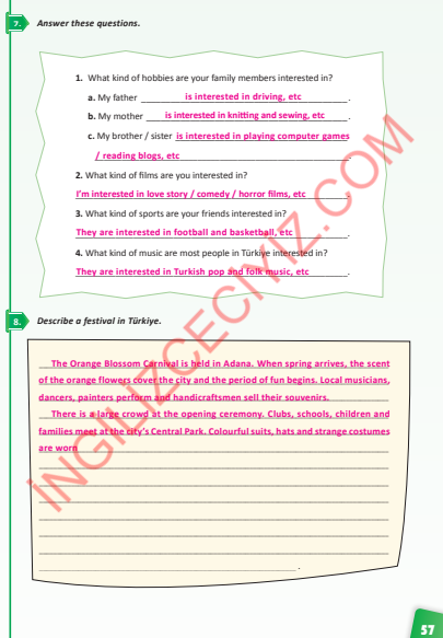 10. Sınıf Çalışma Kitabı Pasifik Yayınları İngilizce Ders Kitabı Sayfa 57 Cevapları 10. Sınıf Çalışma Kitabı Pasifik Yayınları İngilizce Ders Kitabı Sayfa 57 Cevapları