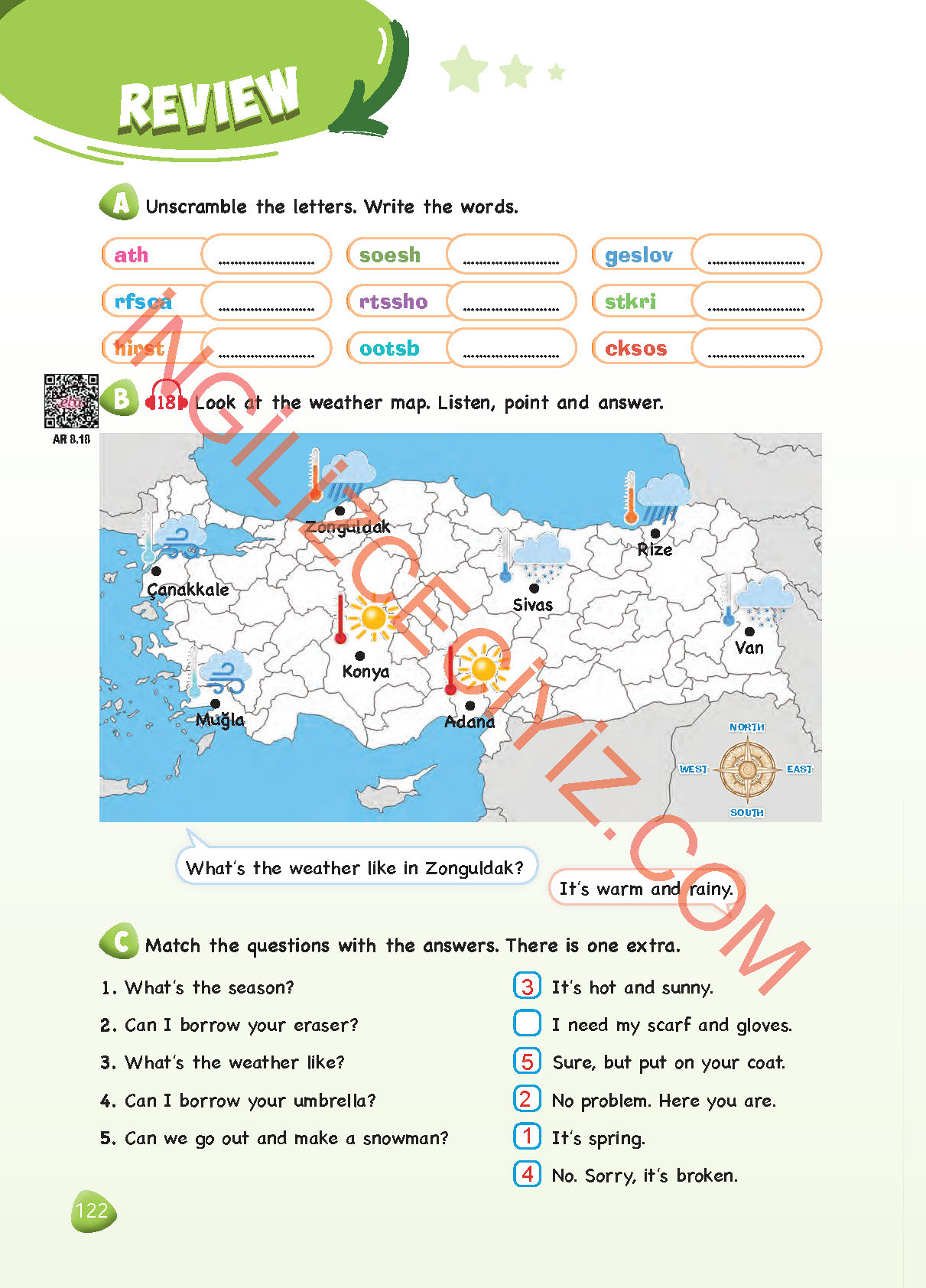 2. Sınıf Hecce Yayıncılık İngilizce Ders Kitabı Sayfa 122 Cevapları