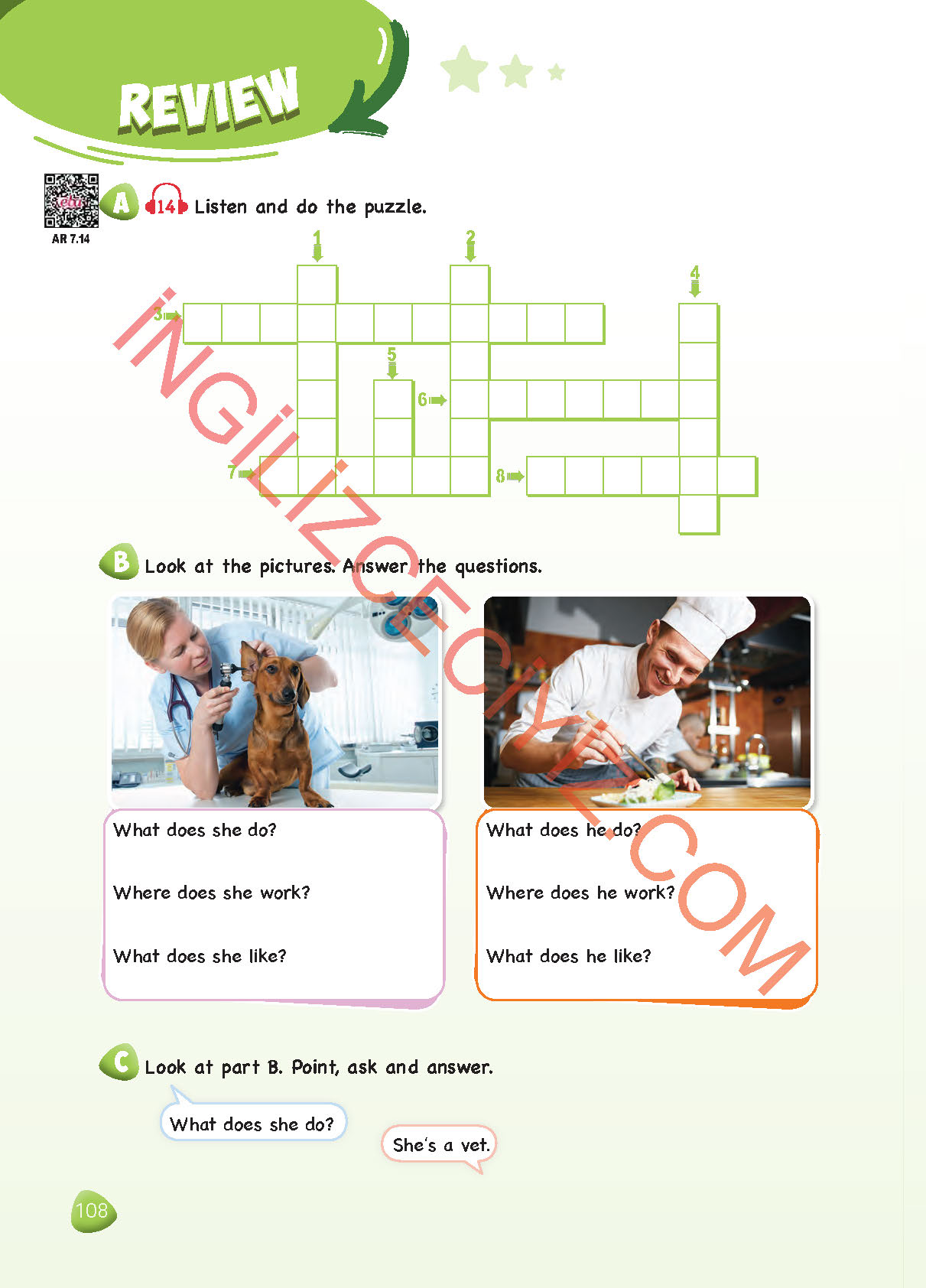 4. Sınıf Dikey Yayıncılık İngilizce Ders Kitabı Sayfa 108 Cevapları