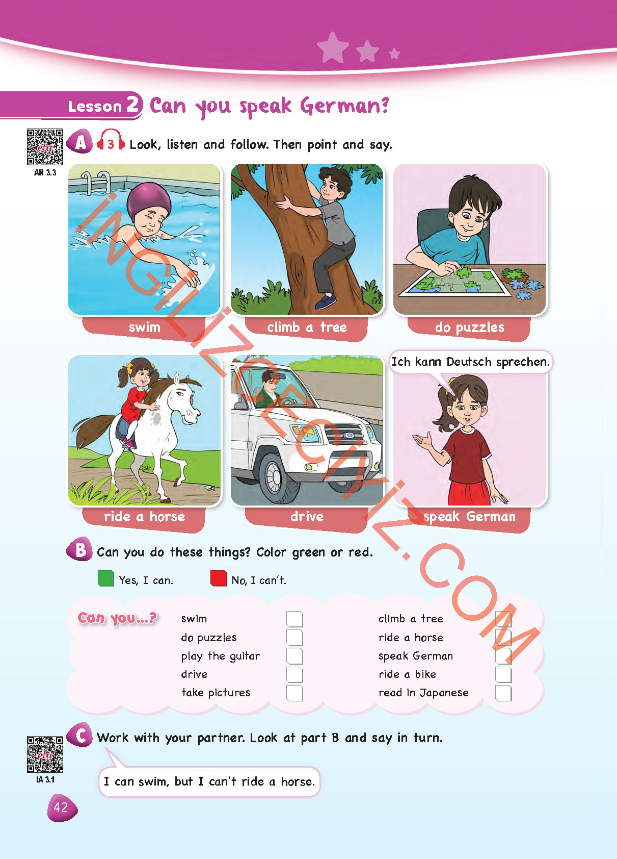 4. Sınıf Dikey Yayıncılık İngilizce Ders Kitabı Sayfa 42 Cevapları