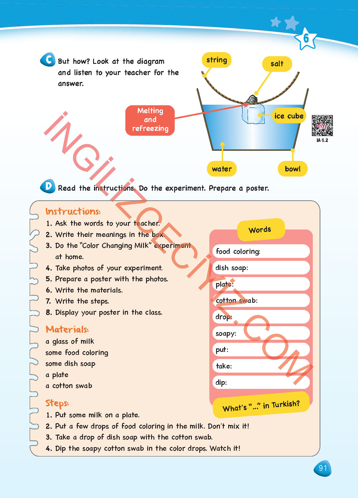 4. Sınıf Dikey Yayıncılık İngilizce Ders Kitabı Sayfa 91 Cevapları