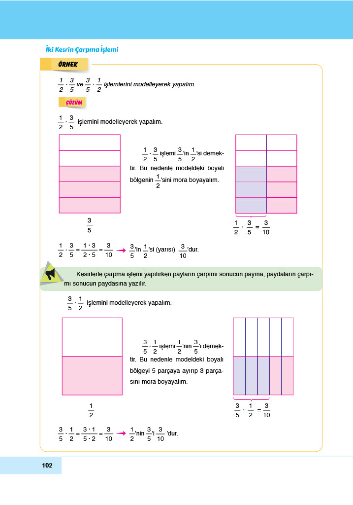 6. Sınıf Doğa Yayıncılık Matematik Ders Kitabı Sayfa 102 Cevapları