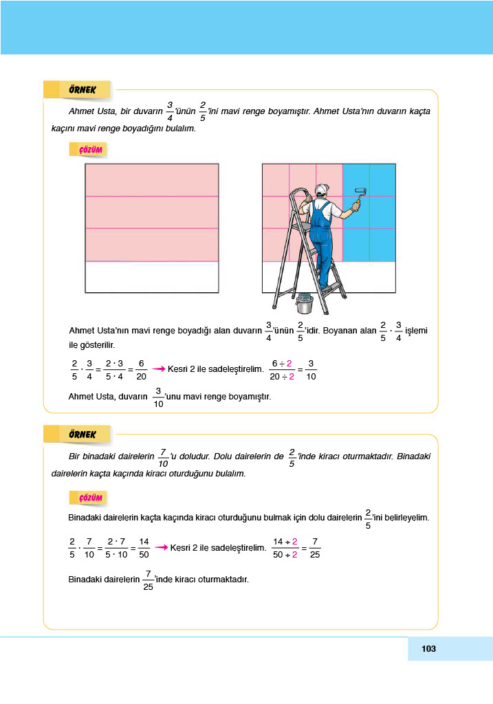 6. Sınıf Doğa Yayıncılık Matematik Ders Kitabı Sayfa 103 Cevapları