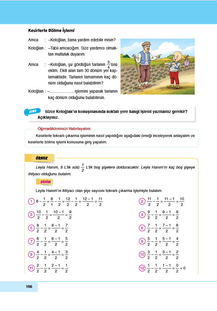 6. Sınıf Doğa Yayıncılık Matematik Ders Kitabı Sayfa 106 Cevapları