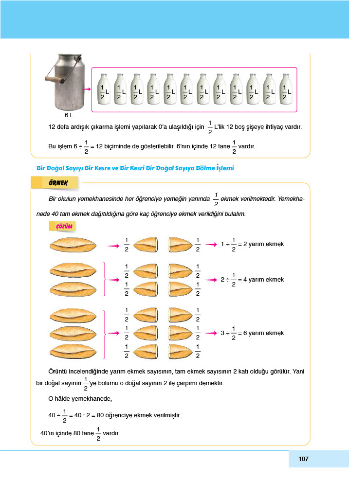 6. Sınıf Doğa Yayıncılık Matematik Ders Kitabı Sayfa 107 Cevapları