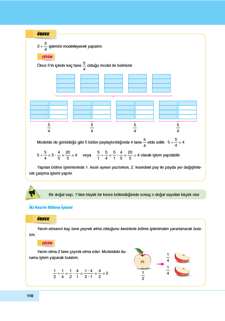 6. Sınıf Doğa Yayıncılık Matematik Ders Kitabı Sayfa 110 Cevapları