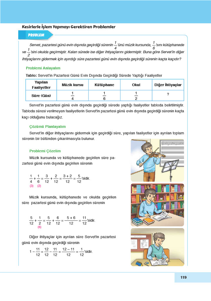 6. Sınıf Doğa Yayıncılık Matematik Ders Kitabı Sayfa 119 Cevapları