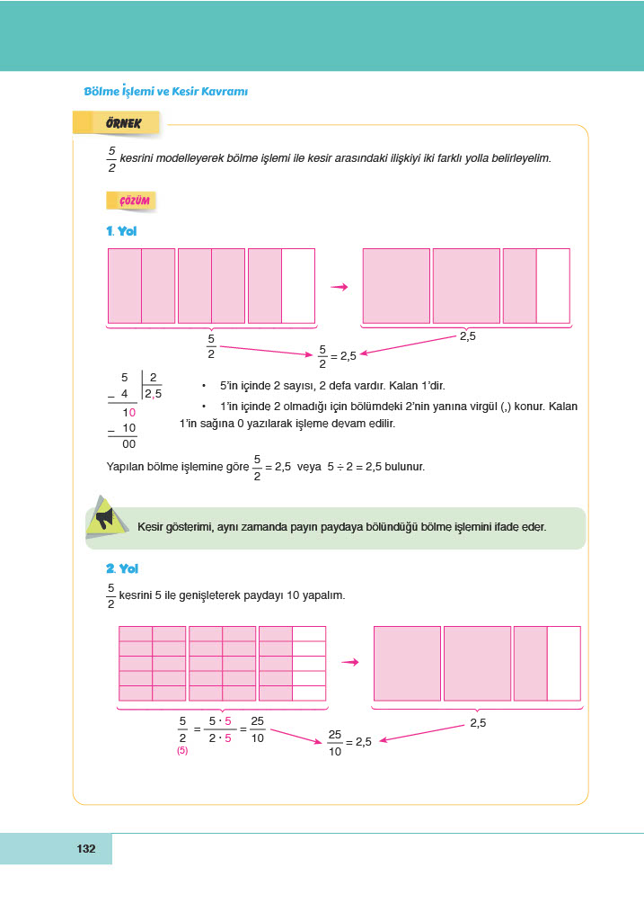 6. Sınıf Doğa Yayıncılık Matematik Ders Kitabı Sayfa 132 Cevapları