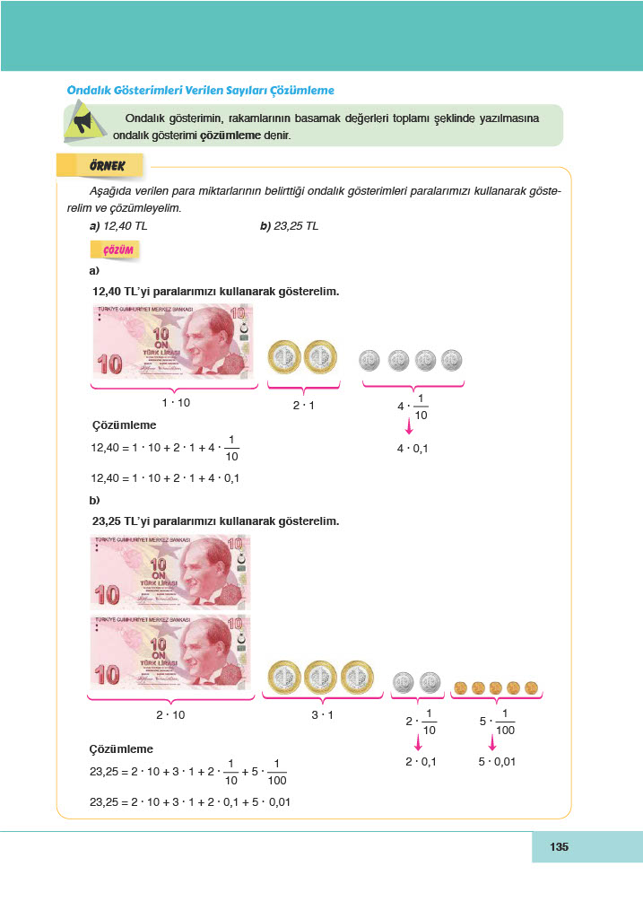 6. Sınıf Doğa Yayıncılık Matematik Ders Kitabı Sayfa 135 Cevapları