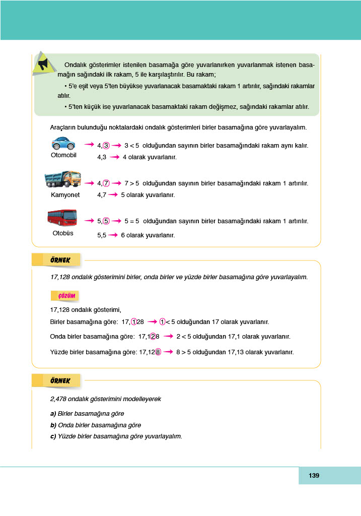 6. Sınıf Doğa Yayıncılık Matematik Ders Kitabı Sayfa 139 Cevapları