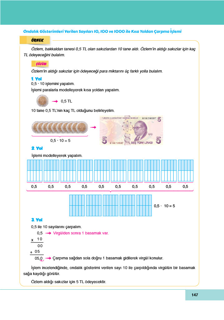 6. Sınıf Doğa Yayıncılık Matematik Ders Kitabı Sayfa 147 Cevapları