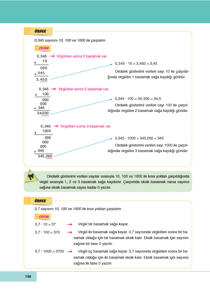 6. Sınıf Doğa Yayıncılık Matematik Ders Kitabı Sayfa 148 Cevapları