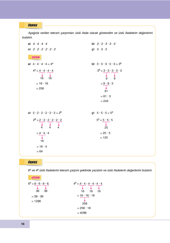6. Sınıf Doğa Yayıncılık Matematik Ders Kitabı Sayfa 16 Cevapları