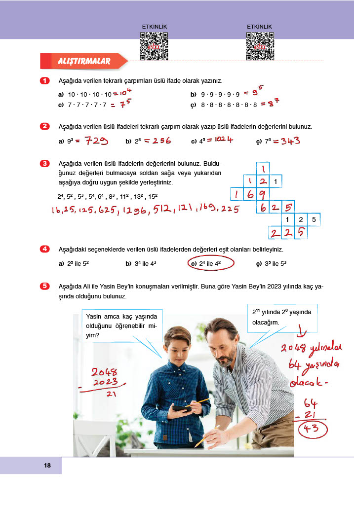 6. Sınıf Doğa Yayıncılık Matematik Ders Kitabı Sayfa 18 Cevapları