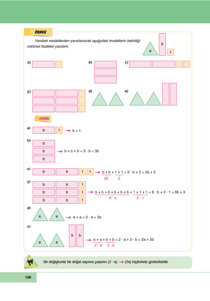 6. Sınıf Doğa Yayıncılık Matematik Ders Kitabı Sayfa 190 Cevapları
