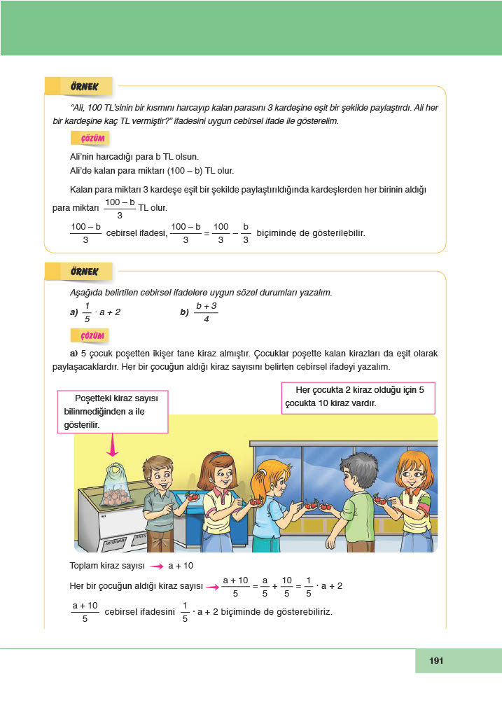 6. Sınıf Doğa Yayıncılık Matematik Ders Kitabı Sayfa 191 Cevapları