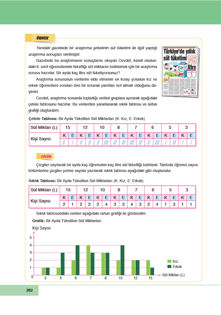 6. Sınıf Doğa Yayıncılık Matematik Ders Kitabı Sayfa 202 Cevapları
