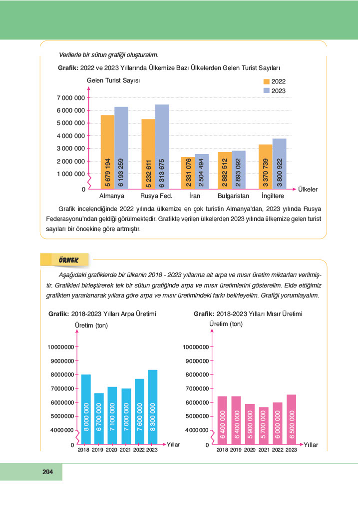 6. Sınıf Doğa Yayıncılık Matematik Ders Kitabı Sayfa 204 Cevapları