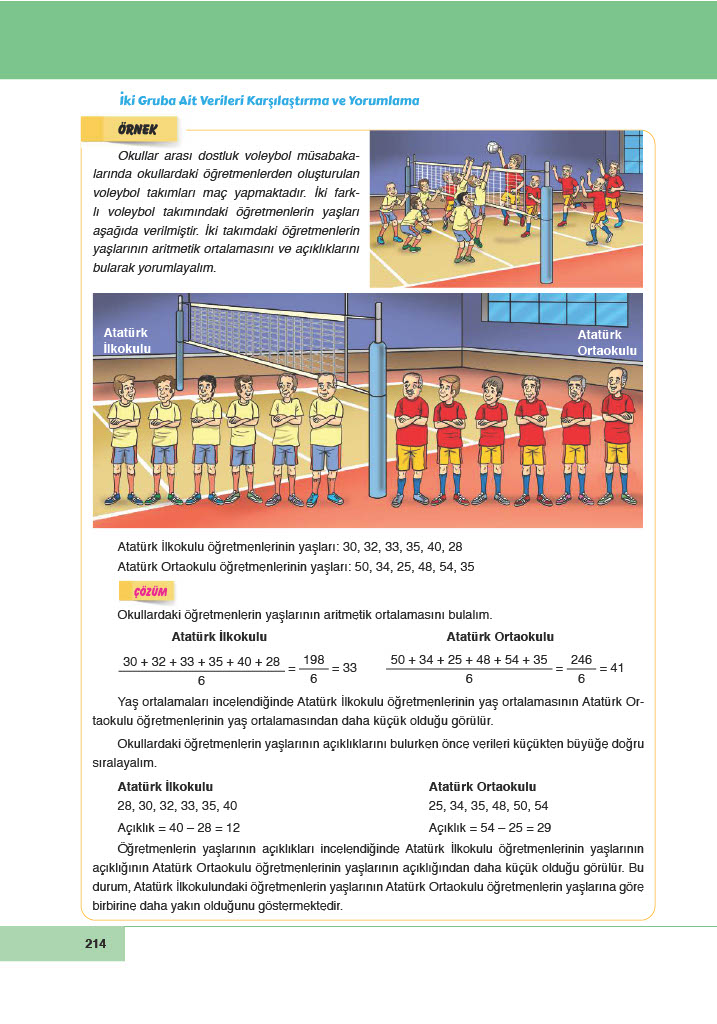 6. Sınıf Doğa Yayıncılık Matematik Ders Kitabı Sayfa 214 Cevapları