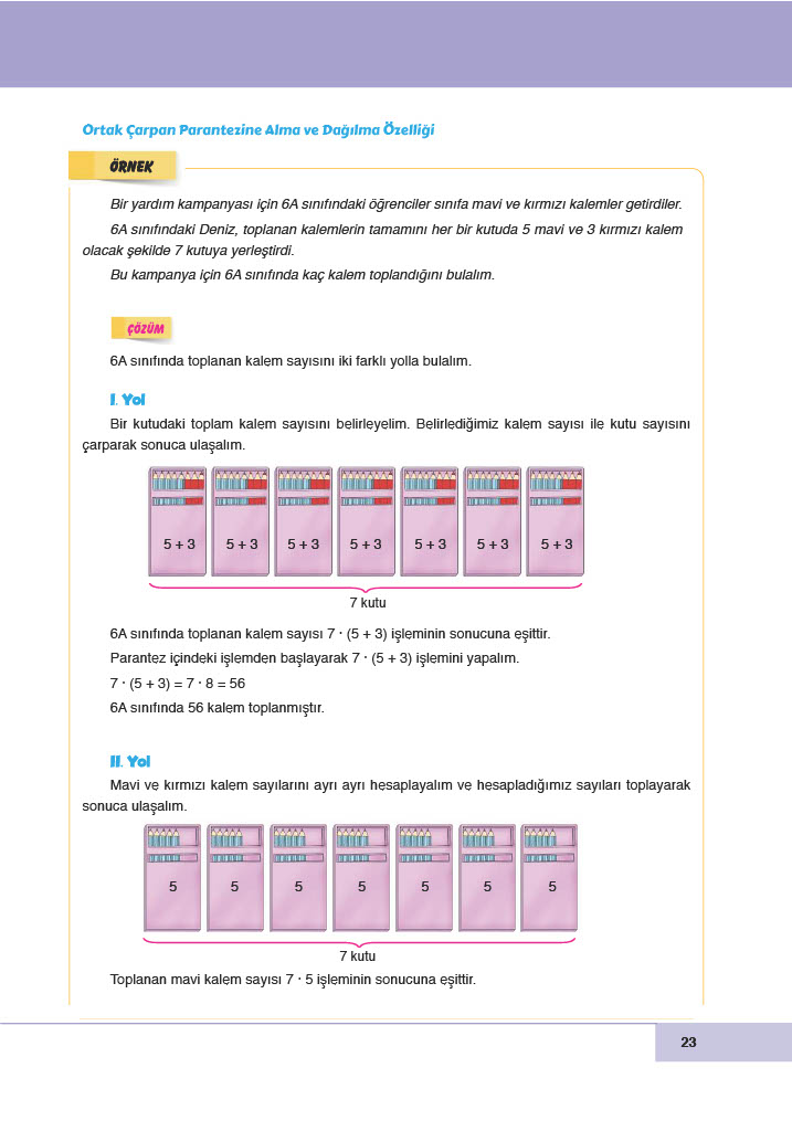 6. Sınıf Doğa Yayıncılık Matematik Ders Kitabı Sayfa 23 Cevapları