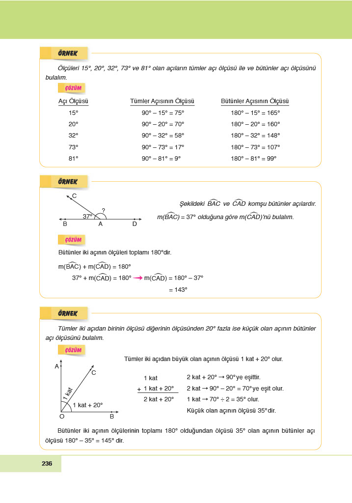 6. Sınıf Doğa Yayıncılık Matematik Ders Kitabı Sayfa 236 Cevapları