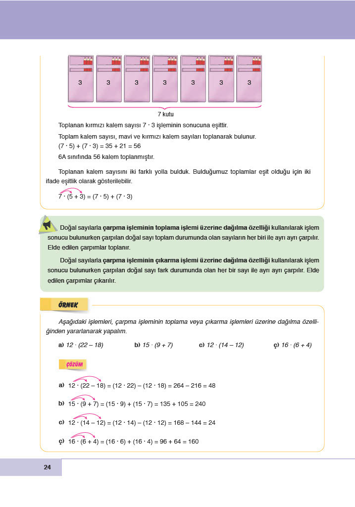 6. Sınıf Doğa Yayıncılık Matematik Ders Kitabı Sayfa 24 Cevapları