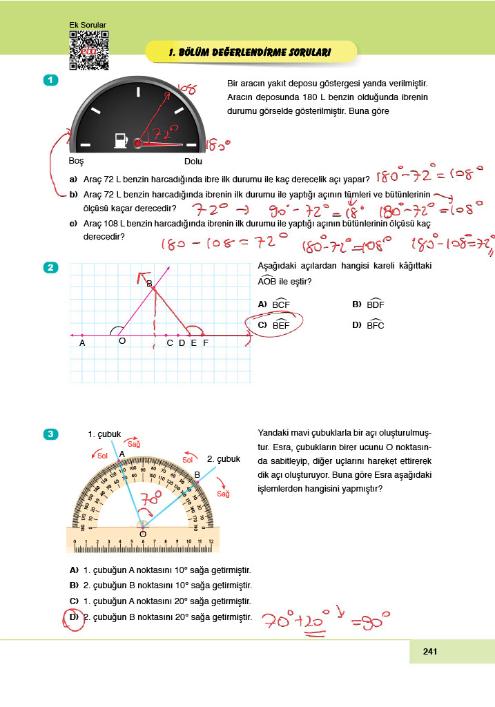 6. Sınıf Doğa Yayıncılık Matematik Ders Kitabı Sayfa 241 Cevapları