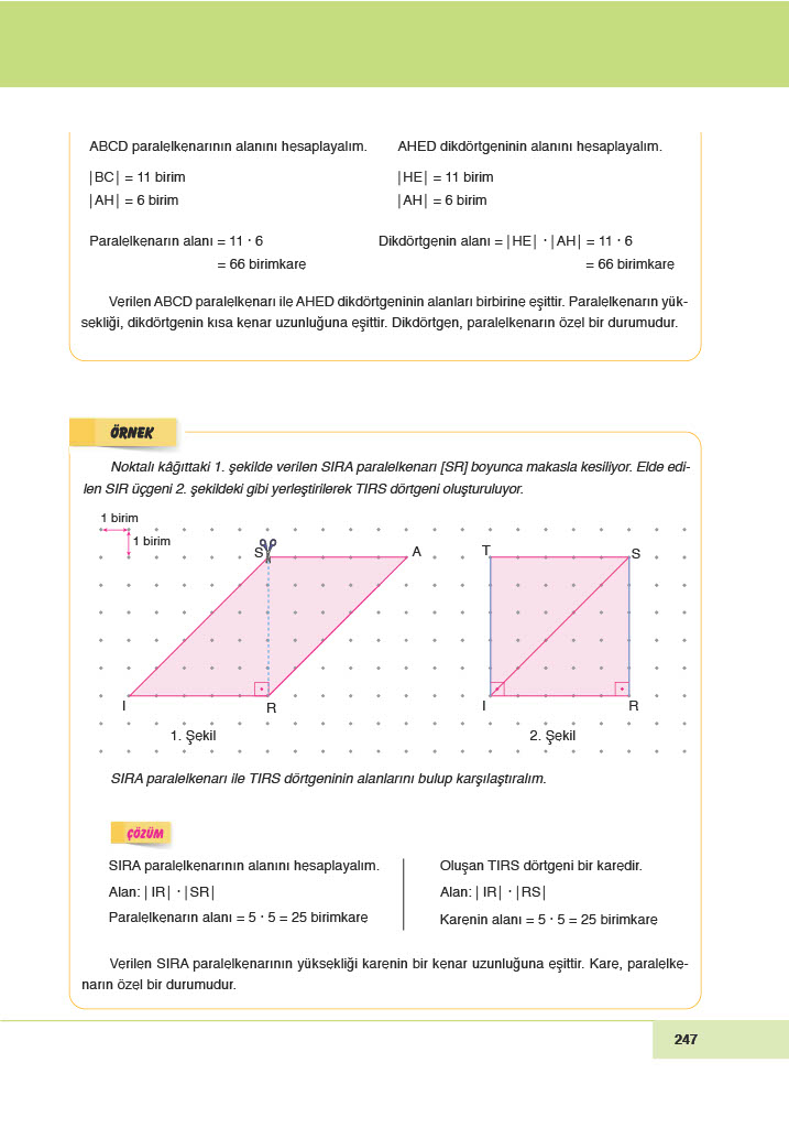 6. Sınıf Doğa Yayıncılık Matematik Ders Kitabı Sayfa 247 Cevapları