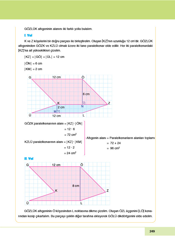 6. Sınıf Doğa Yayıncılık Matematik Ders Kitabı Sayfa 249 Cevapları