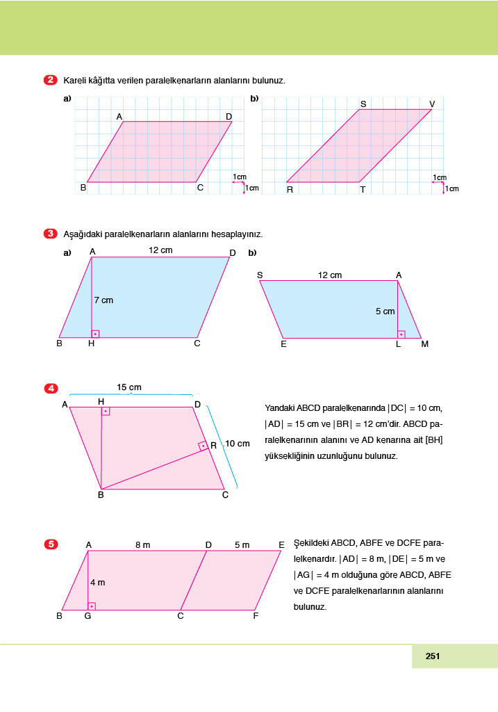 6. Sınıf Doğa Yayıncılık Matematik Ders Kitabı Sayfa 251 Cevapları