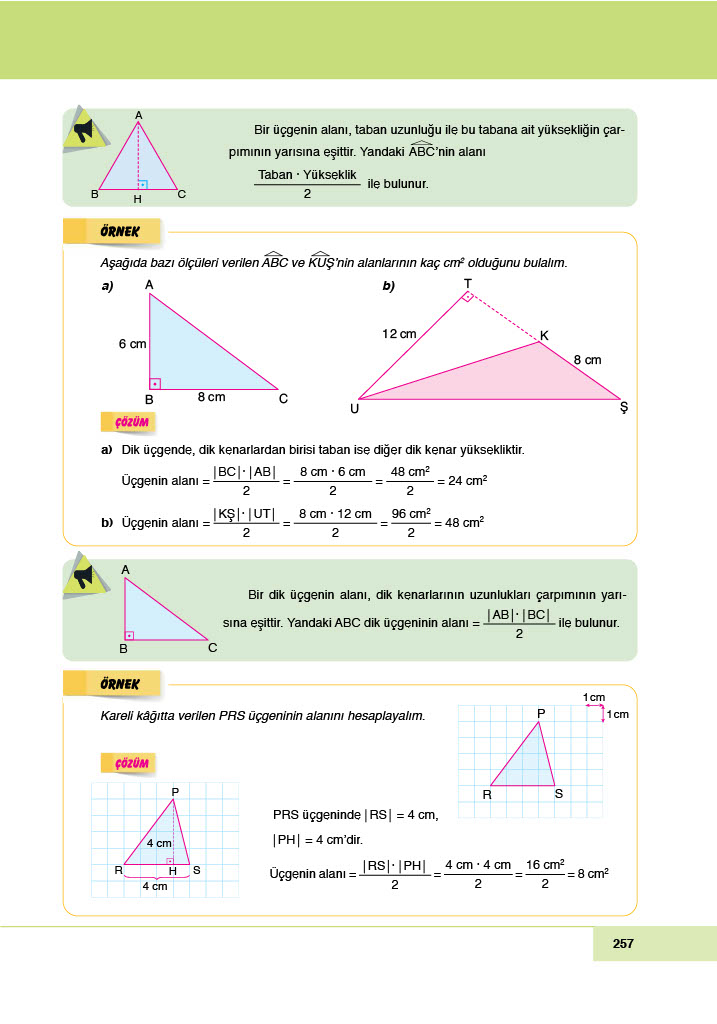 6. Sınıf Doğa Yayıncılık Matematik Ders Kitabı Sayfa 257 Cevapları