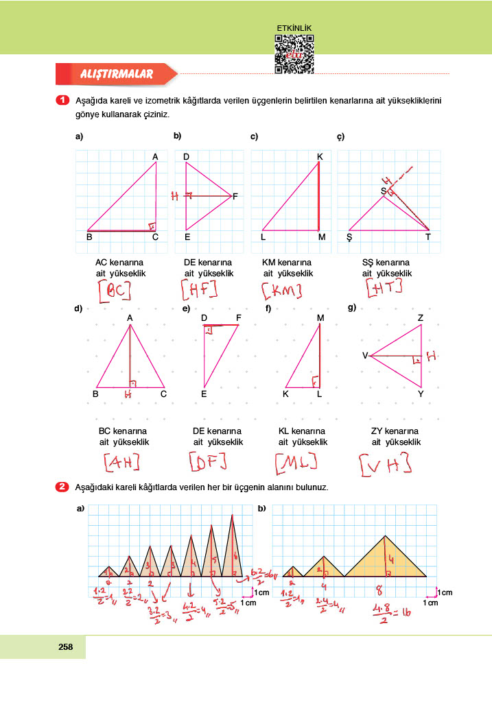 6. Sınıf Doğa Yayıncılık Matematik Ders Kitabı Sayfa 258 Cevapları