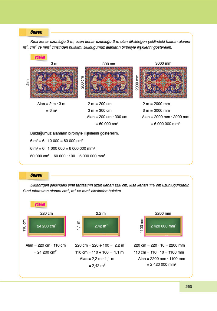 6. Sınıf Doğa Yayıncılık Matematik Ders Kitabı Sayfa 263 Cevapları