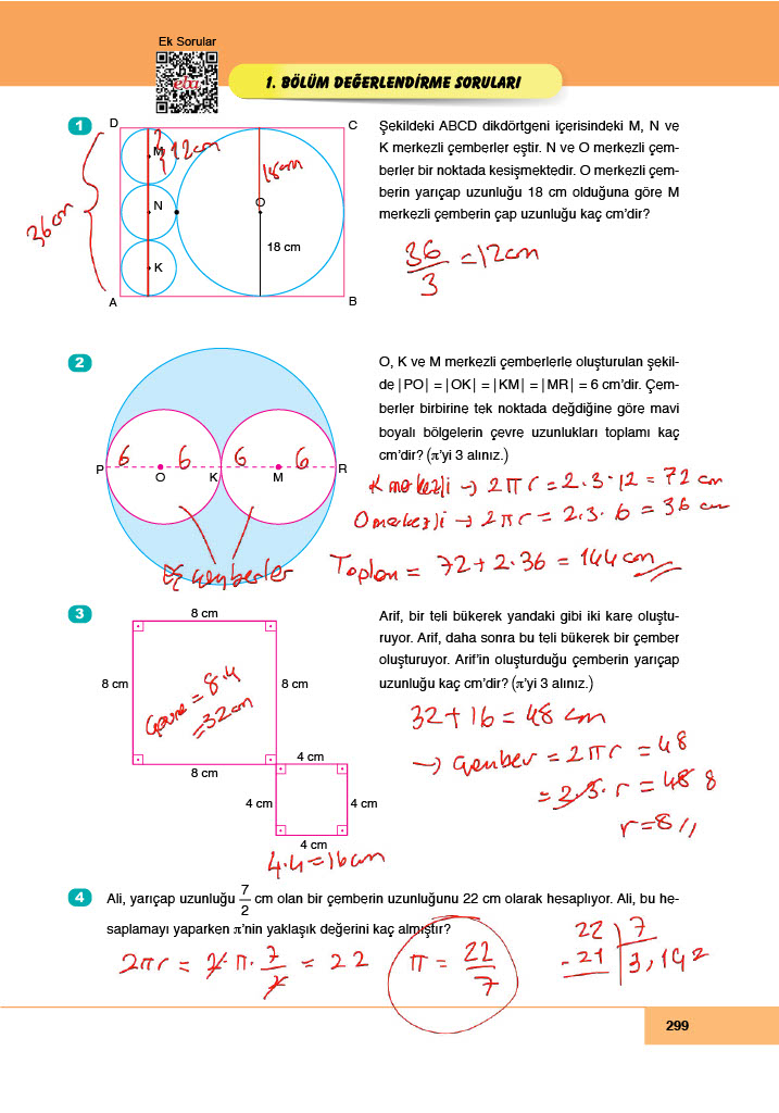 6. Sınıf Doğa Yayıncılık Matematik Ders Kitabı Sayfa 299 Cevapları