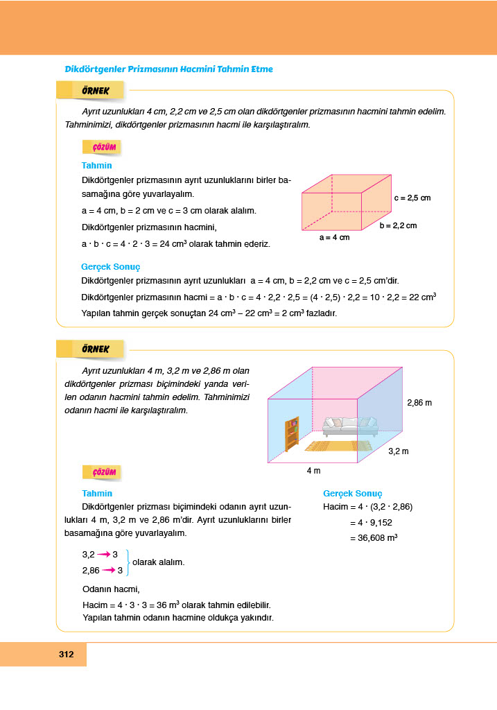 6. Sınıf Doğa Yayıncılık Matematik Ders Kitabı Sayfa 312 Cevapları