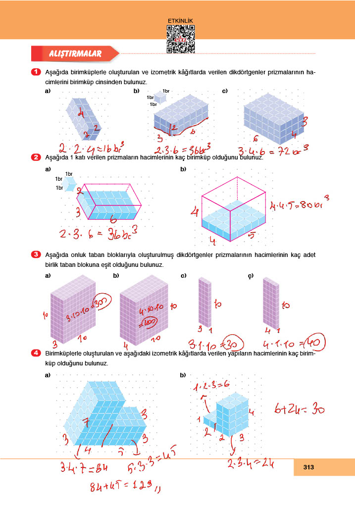 6. Sınıf Doğa Yayıncılık Matematik Ders Kitabı Sayfa 313 Cevapları