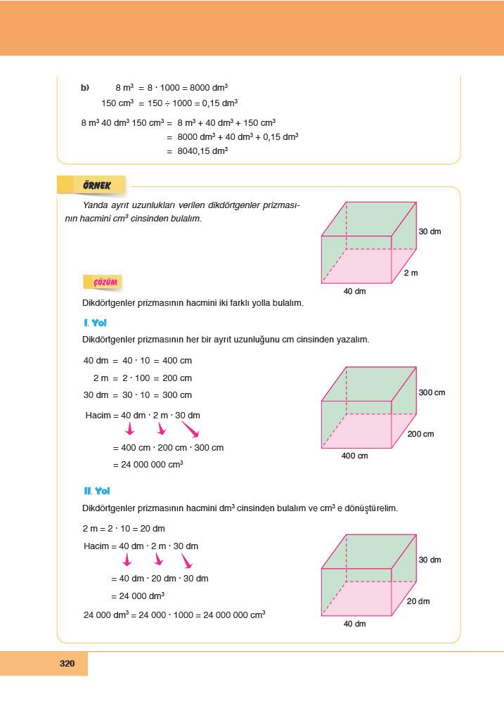 6. Sınıf Doğa Yayıncılık Matematik Ders Kitabı Sayfa 320 Cevapları
