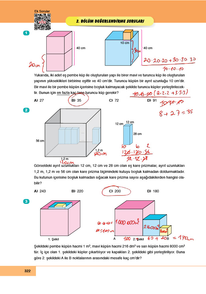 6. Sınıf Doğa Yayıncılık Matematik Ders Kitabı Sayfa 322 Cevapları