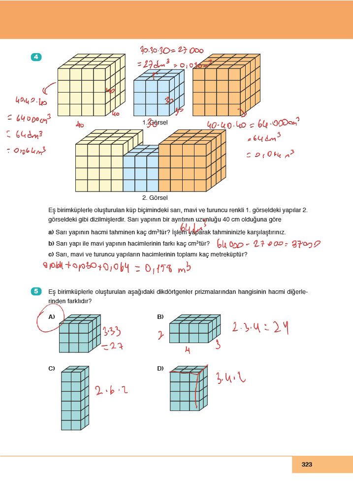 6. Sınıf Doğa Yayıncılık Matematik Ders Kitabı Sayfa 323 Cevapları