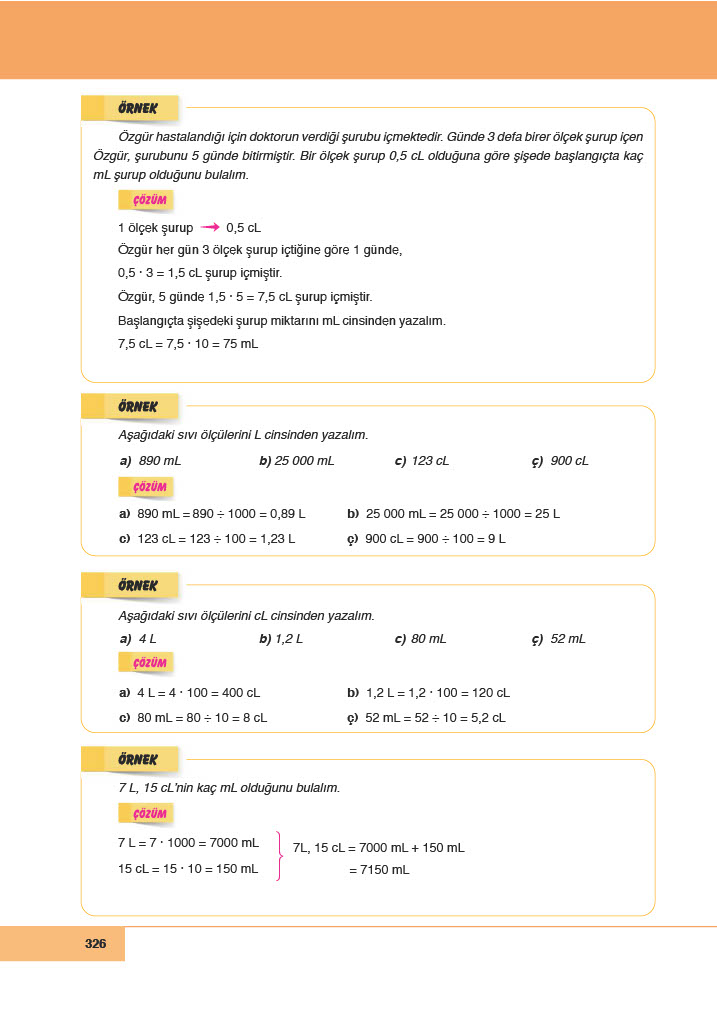 6. Sınıf Doğa Yayıncılık Matematik Ders Kitabı Sayfa 326 Cevapları