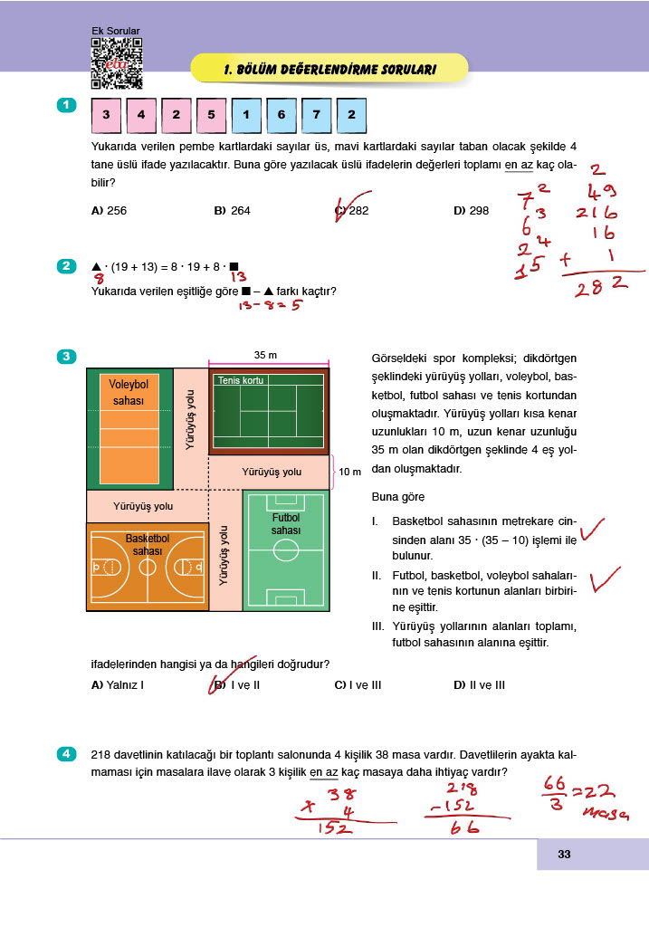 6. Sınıf Doğa Yayıncılık Matematik Ders Kitabı Sayfa 33 Cevapları