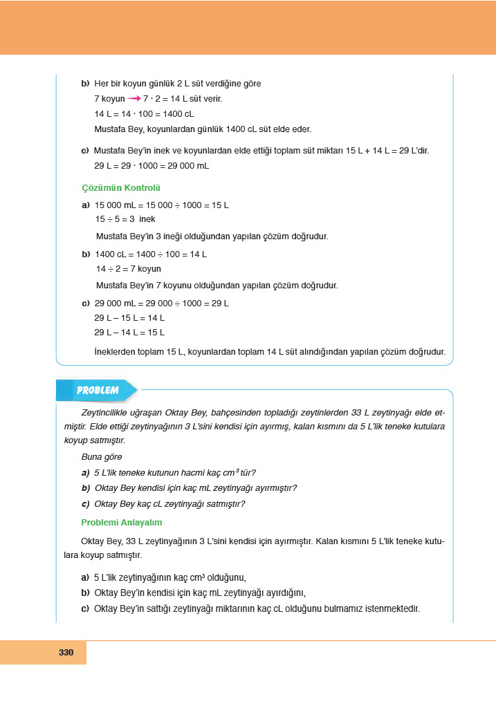 6. Sınıf Doğa Yayıncılık Matematik Ders Kitabı Sayfa 330 Cevapları