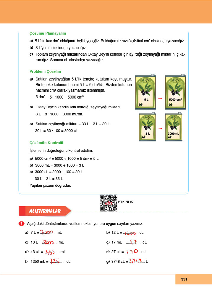 6. Sınıf Doğa Yayıncılık Matematik Ders Kitabı Sayfa 331 Cevapları