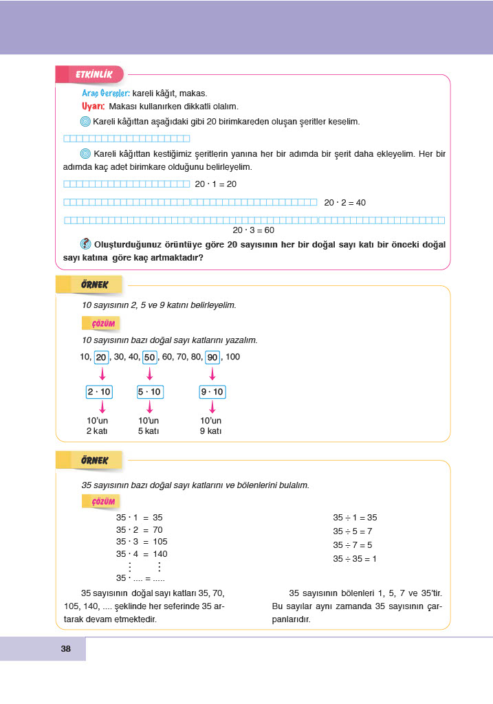 6. Sınıf Doğa Yayıncılık Matematik Ders Kitabı Sayfa 38 Cevapları