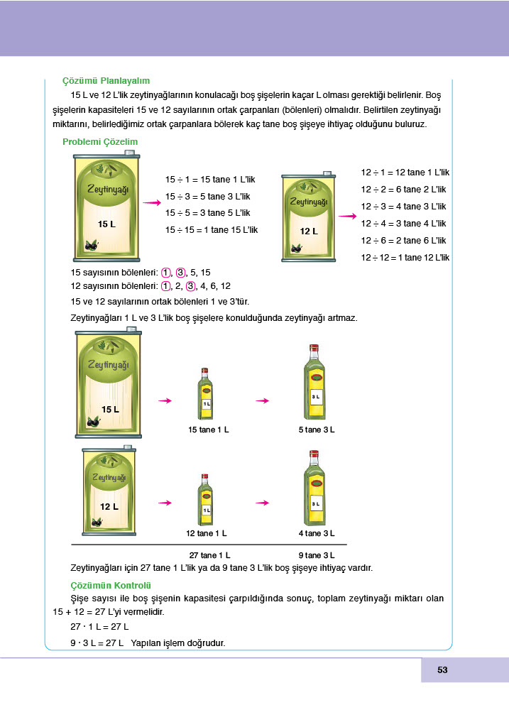 6. Sınıf Doğa Yayıncılık Matematik Ders Kitabı Sayfa 53 Cevapları