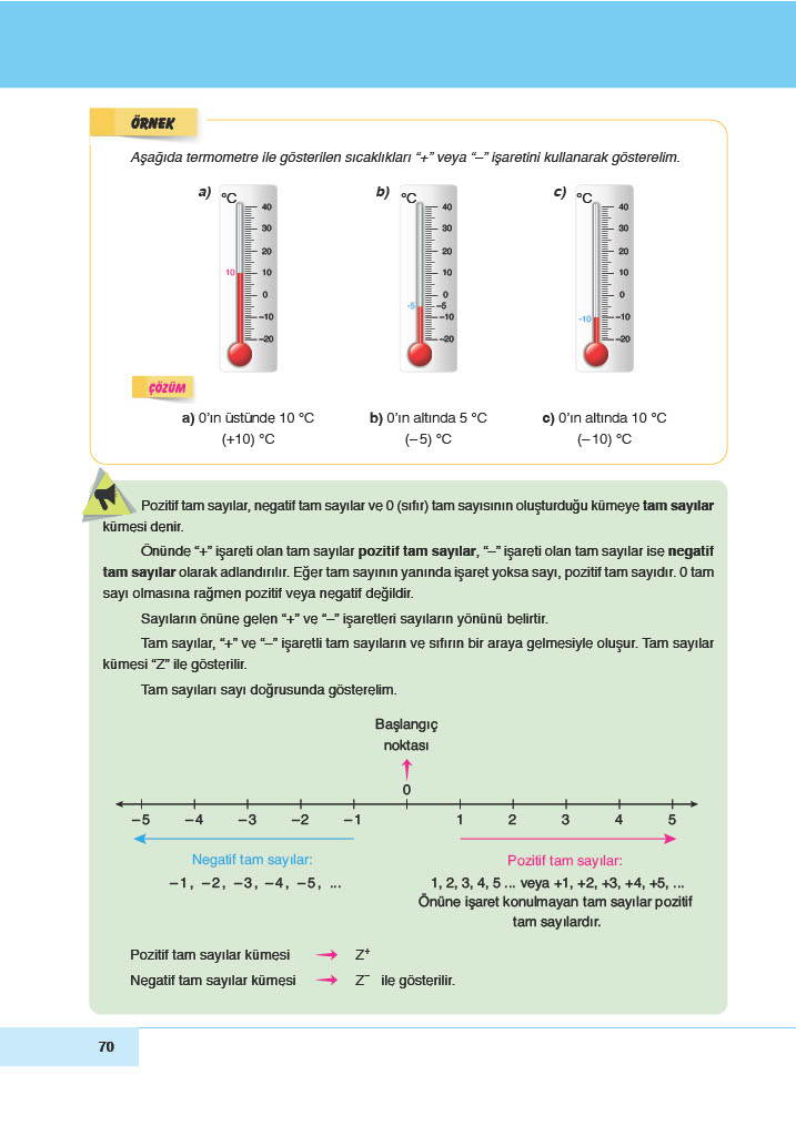 6. Sınıf Doğa Yayıncılık Matematik Ders Kitabı Sayfa 70 Cevapları