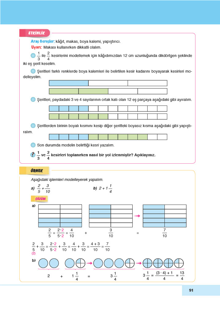6. Sınıf Doğa Yayıncılık Matematik Ders Kitabı Sayfa 91 Cevapları
