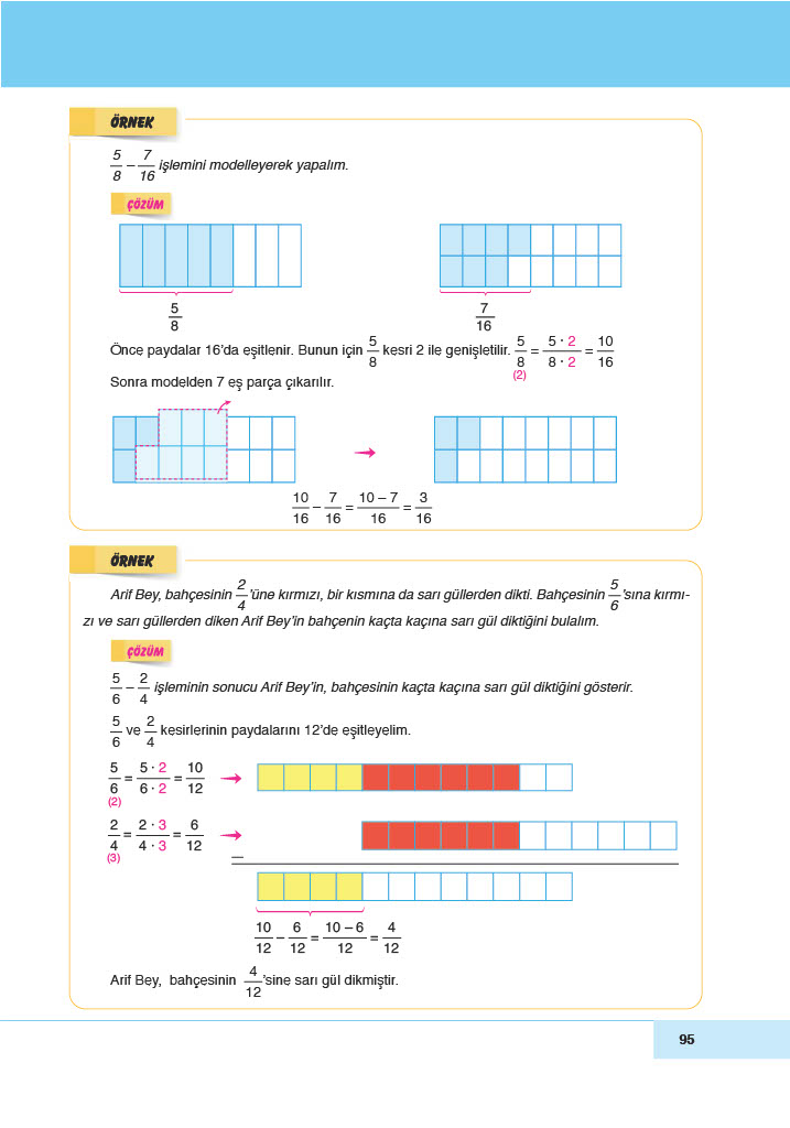 6. Sınıf Doğa Yayıncılık Matematik Ders Kitabı Sayfa 95 Cevapları