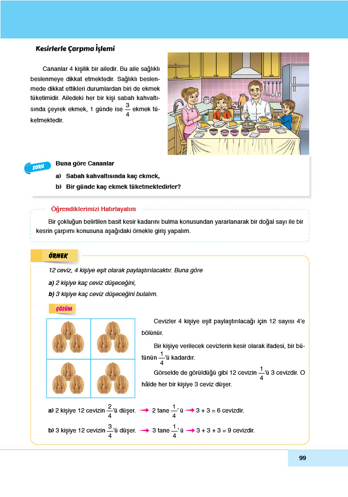 6. Sınıf Doğa Yayıncılık Matematik Ders Kitabı Sayfa 99 Cevapları